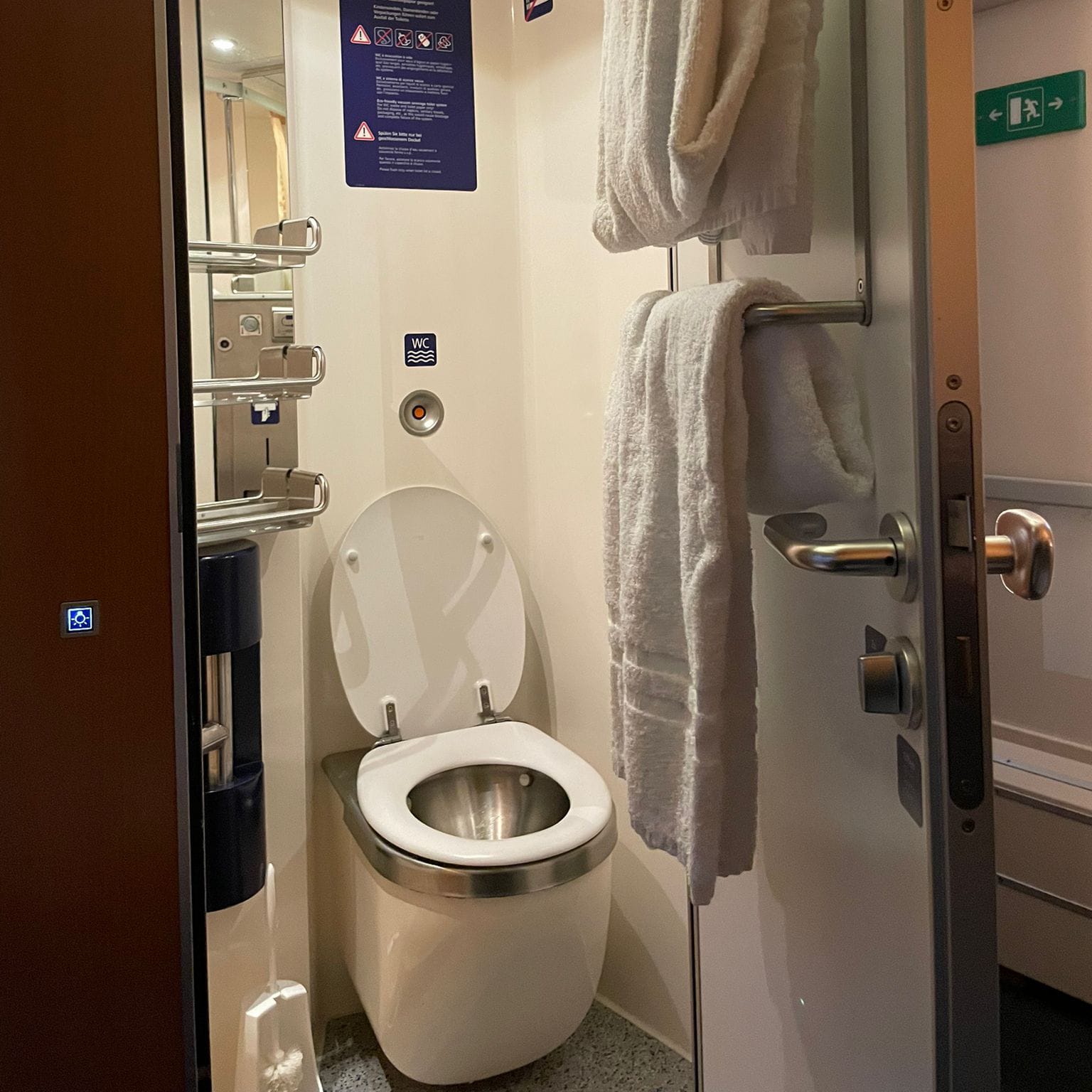 The ensuite toilet (left of it is the sink and shower)