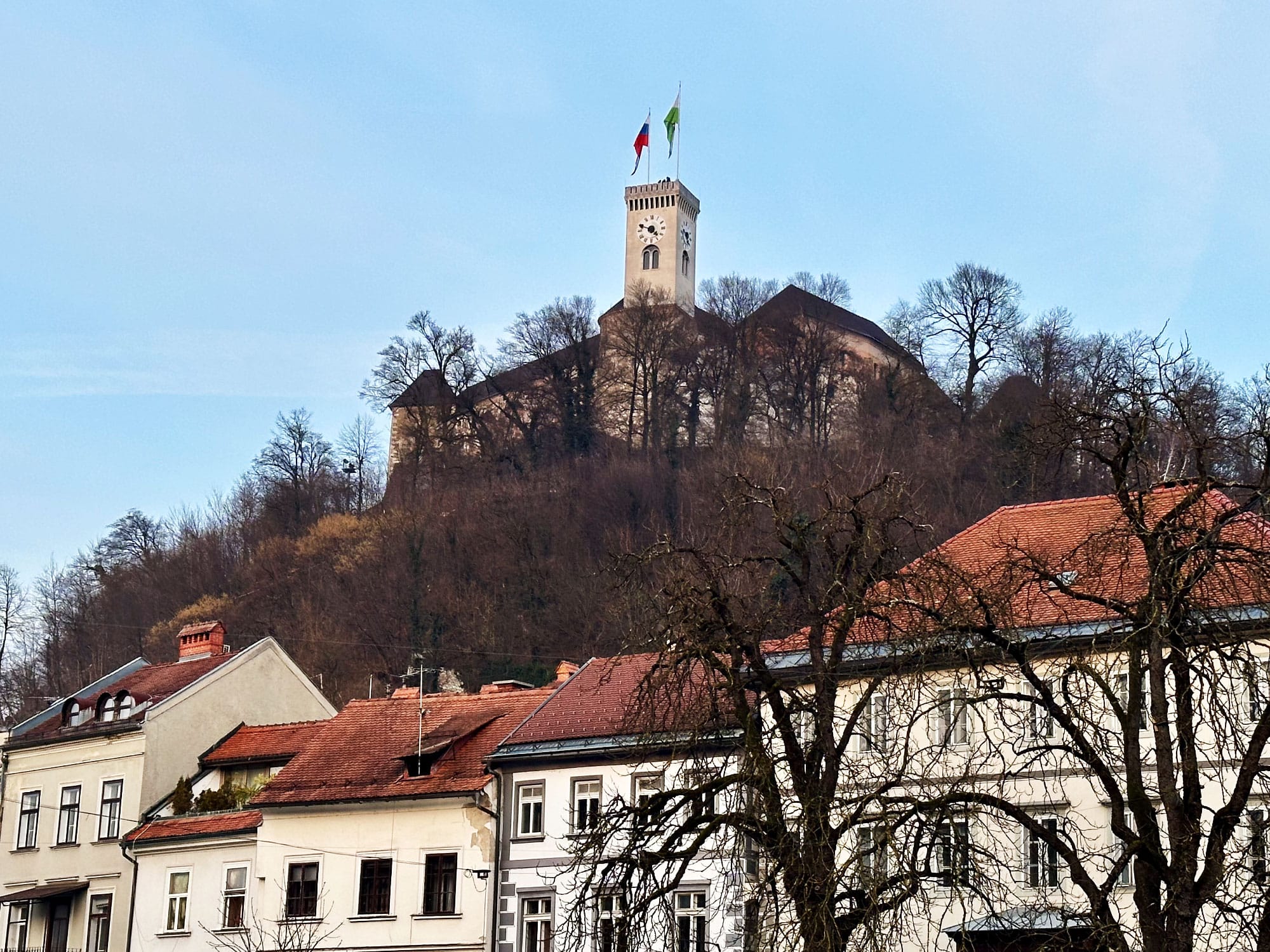Perched high above the Old Town, the medieval fortress offers a breathtaking view over Ljubljana.