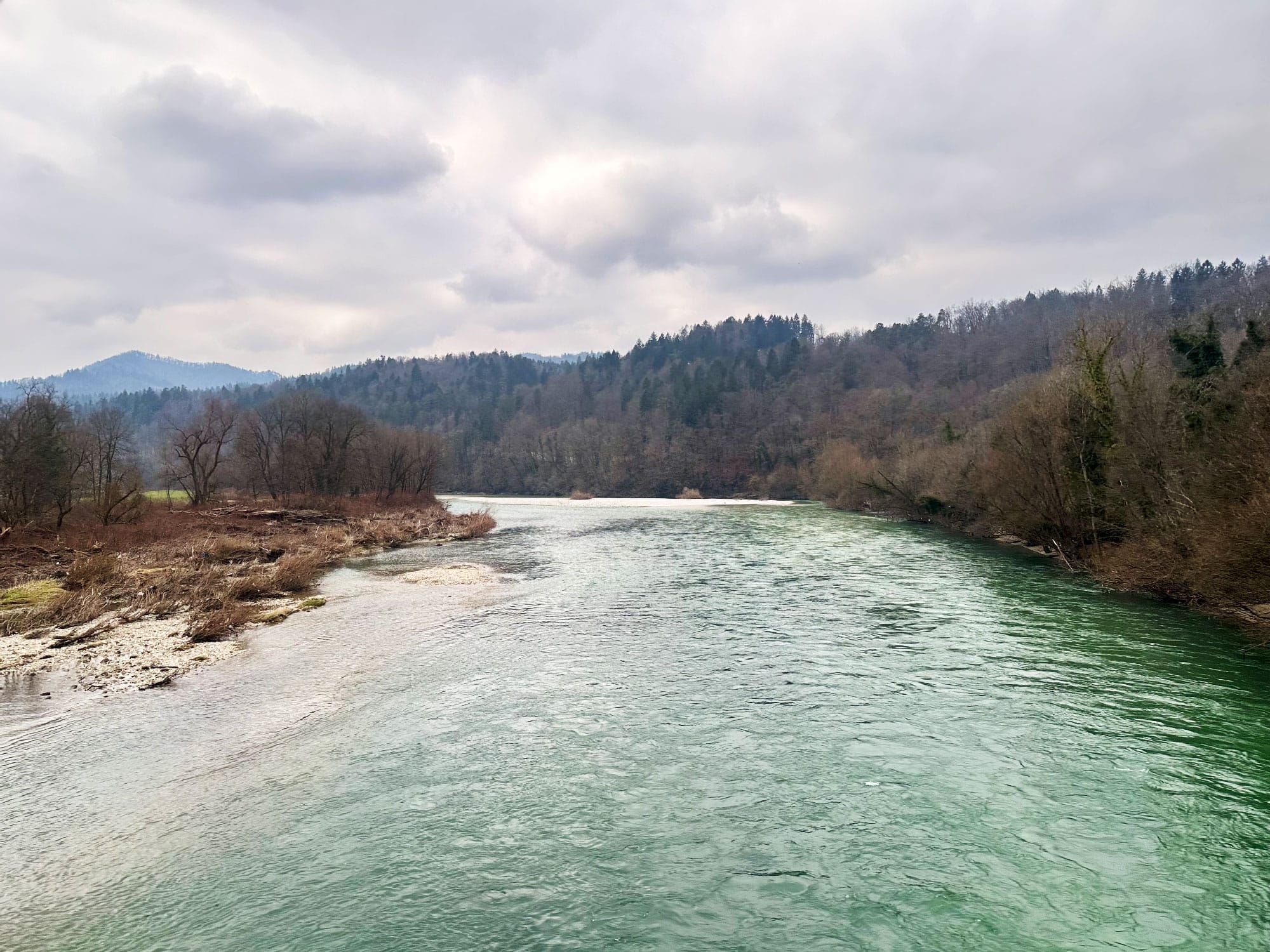 Beautiful views from the regional train just past Litija.