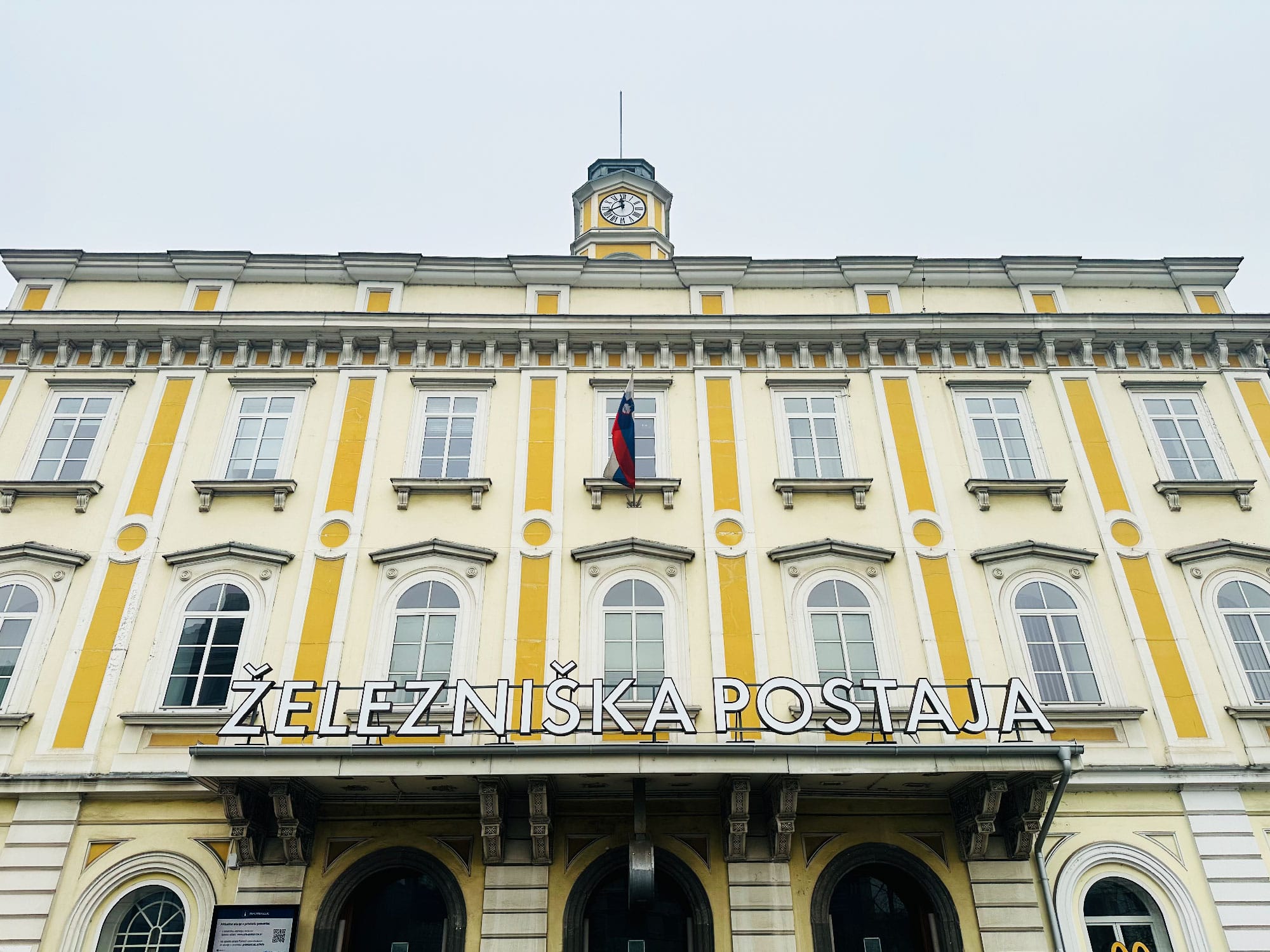 Ljubljana’s train station – the place where James Joyce spent the night of October 19 to 20, 1904.