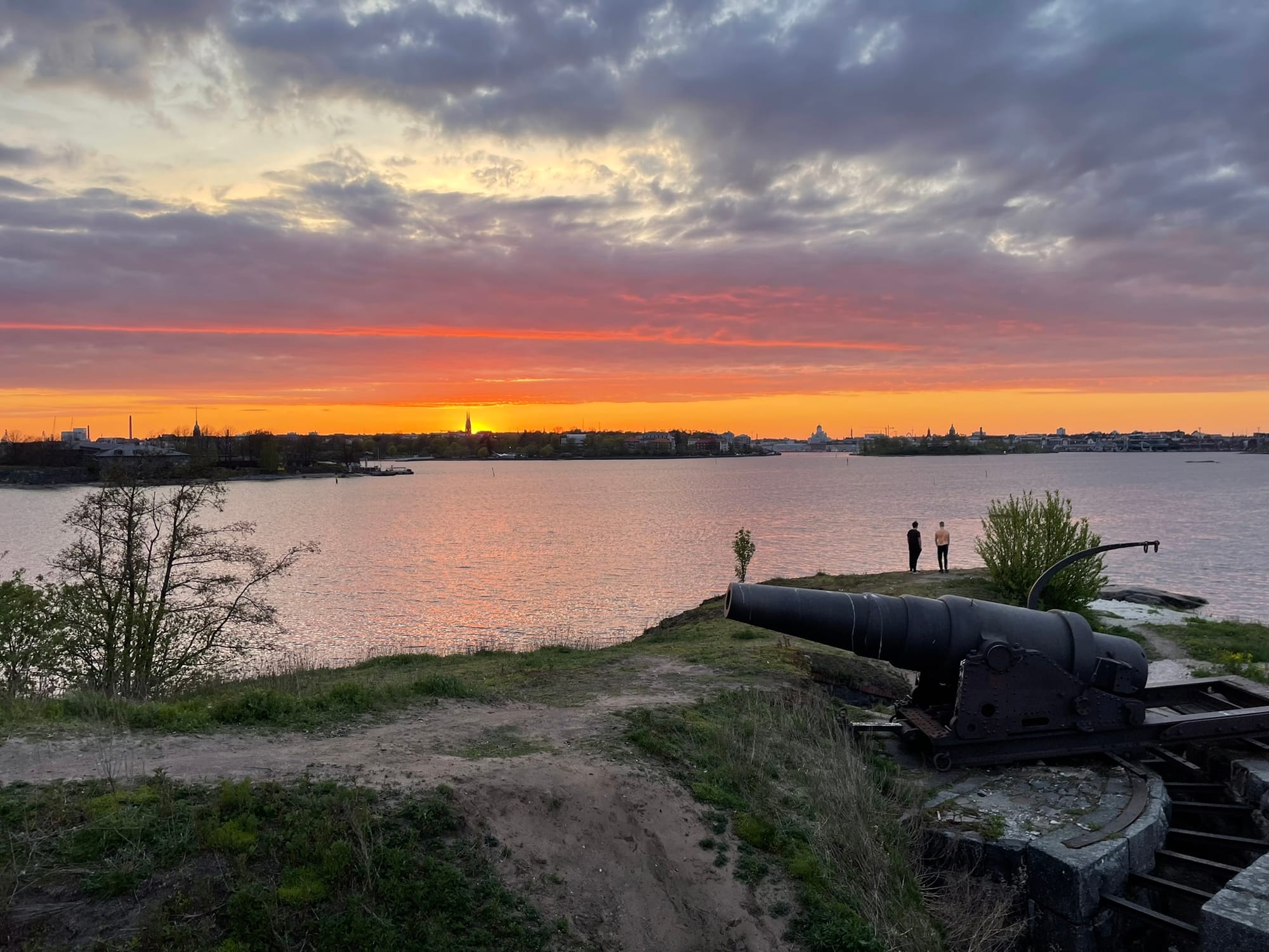 View from Suomenlinna Island to Helsinki city center.