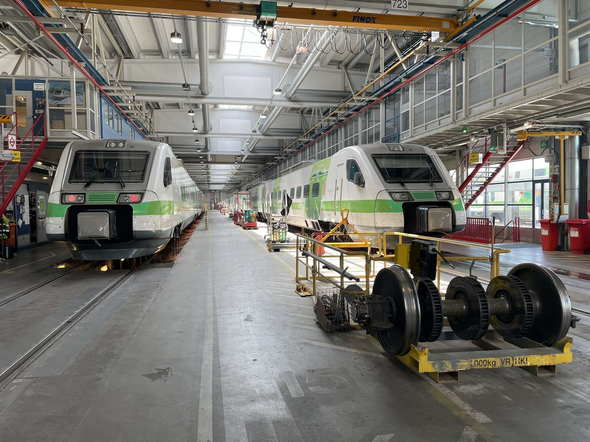 Heavy metal from and in Helsinki: this is where the state railway's passenger trains are maintained.