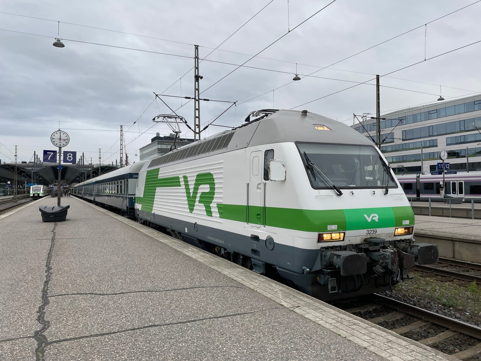 The night train from Helsinki to Kolari, ready to depart.