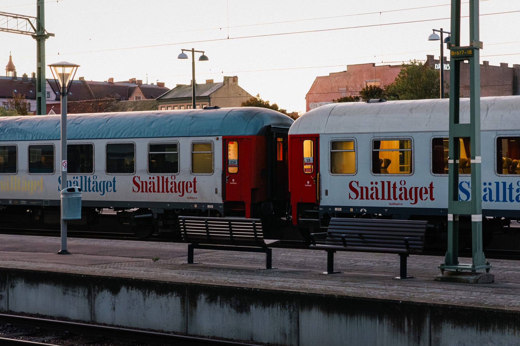 Unser Liegewagen wird an den Zug nach Stockholm gekoppelt