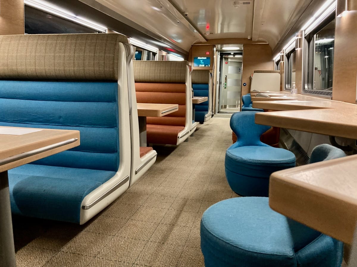 Der luxuriöse "Club Car", der 1.-Klasse-Gästen vorbehalten ist
