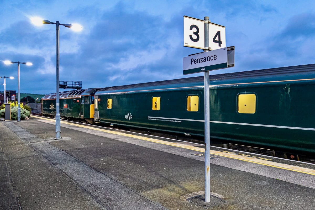Ankunft in Penzance am frühen Morgen
