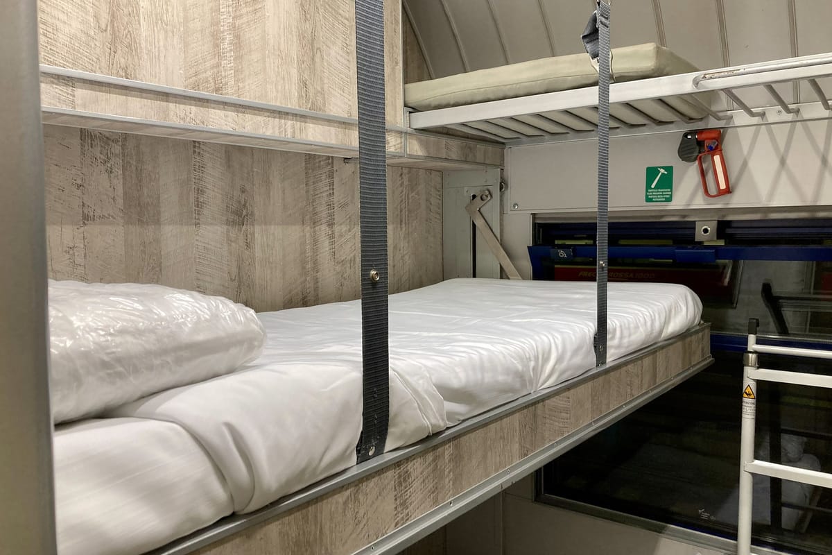 Das Bett im Schlafwagen
