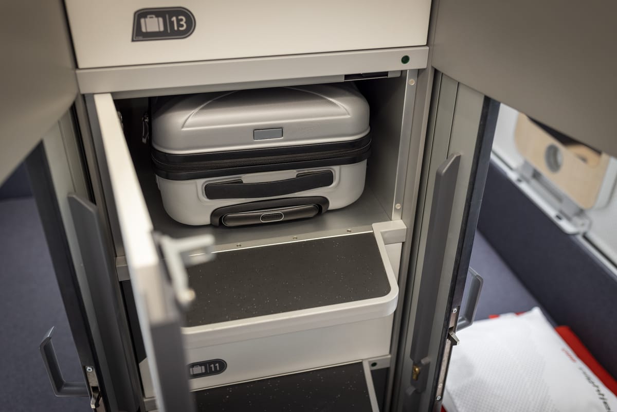 Espace de rangement dans la Mini Cabine. Photo : Harald Eisenberger/ÖBB
