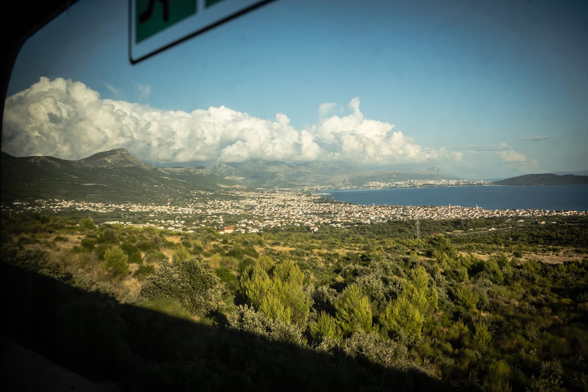 Magnificent view of the Dalmatian coast and Split